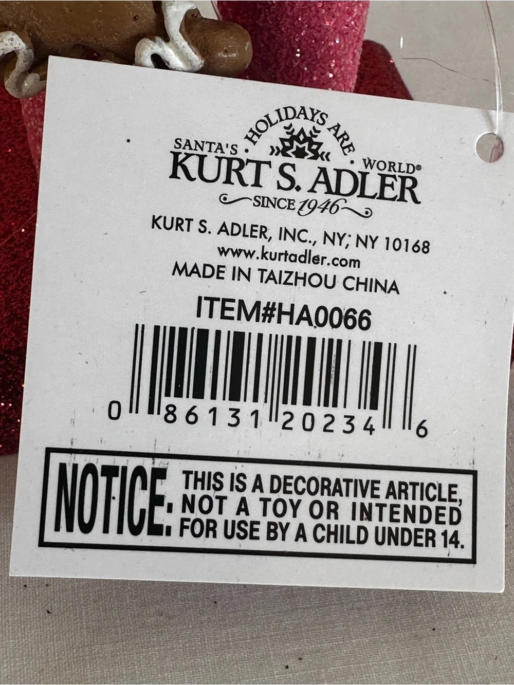 Kurt S. Adler Hollywood Nutcracker Peppermint Gingerbread Christmas Nutcracker